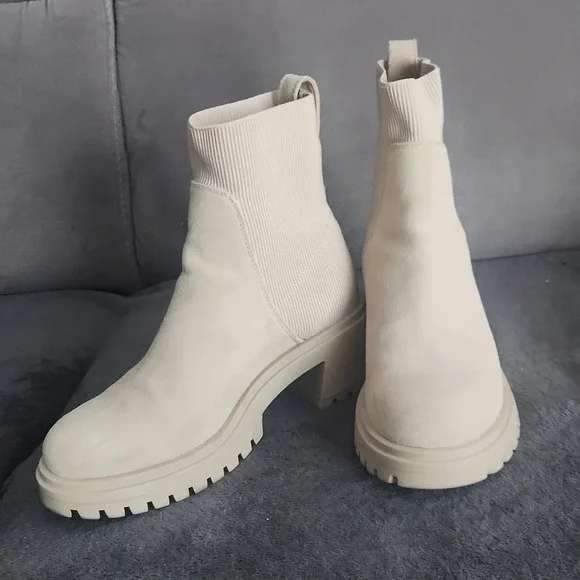 Steve Madden Holley sand suede boots size 9.5 - Picture 2 of 11